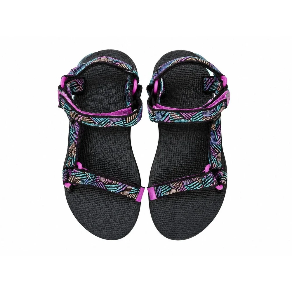 Teva Kid's Original Universal Sandals Size 4 Boomerang Pink Lemonade Print Water